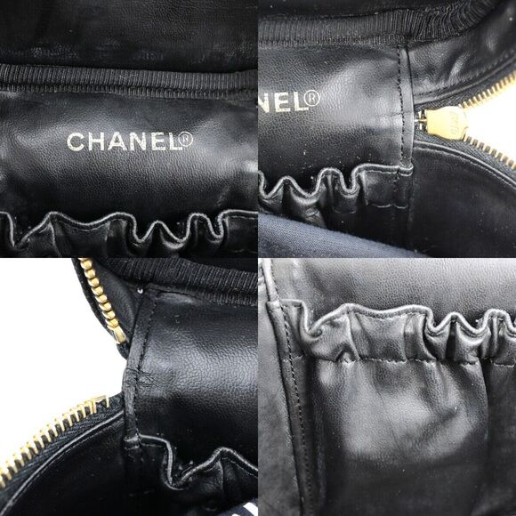 Chanel Cc Logo Vanity Hand Bag Caviar #134328C11B - Picture 13 of 15